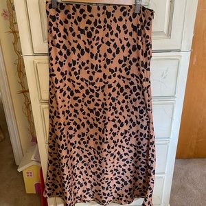 NWOT Urban Outfitters Leopard Midi Skirt